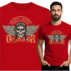 T-shirt Męski z Czaszką – Death Before Dishonor