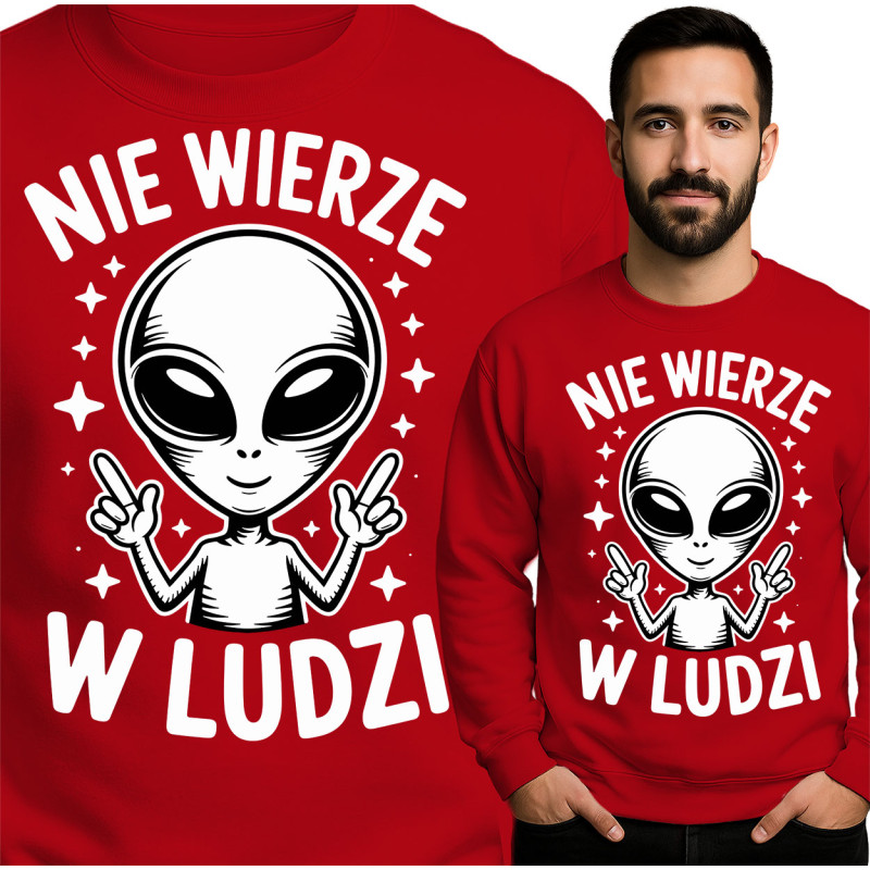 Unique Alien Graphic Sweatshirt