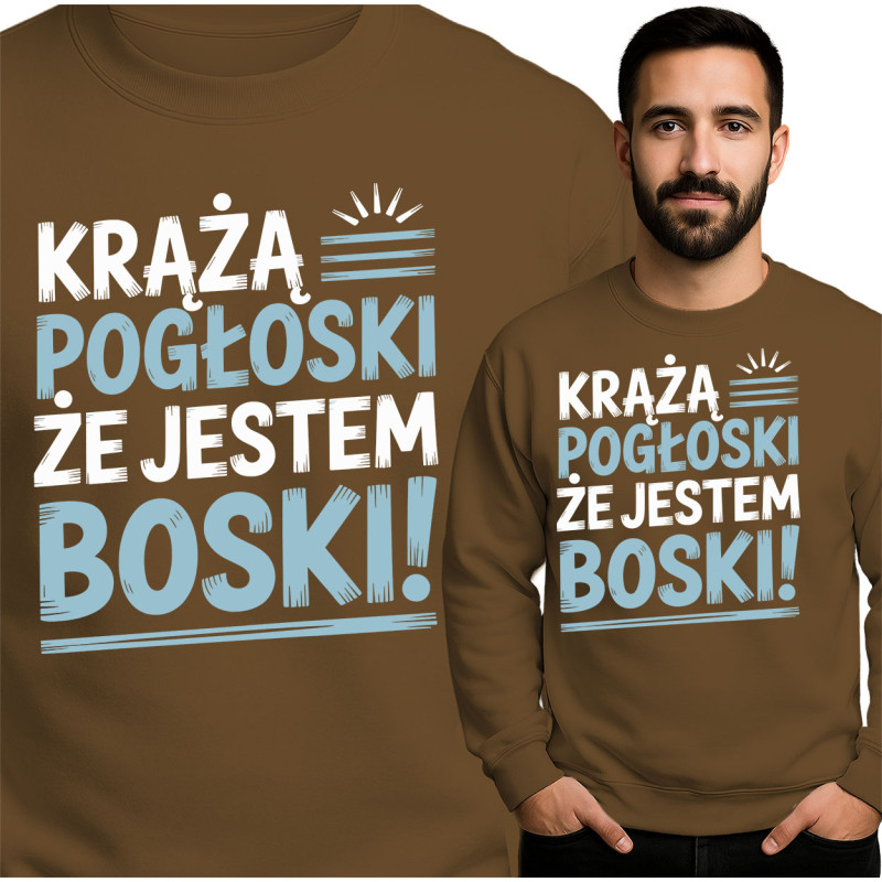 Unique Brown Sweatshirt with Bold Statement