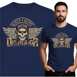 T-shirt Męski z Czaszką – Death Before Dishonor