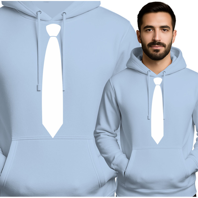 Stijlvolle Rode Hoodie met Stropdasprint