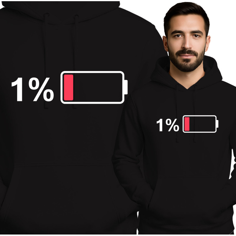 Bluza męska '1% Bateria'