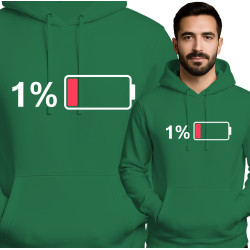 Hoodie met Batterijniveau - 1% Limited Edition