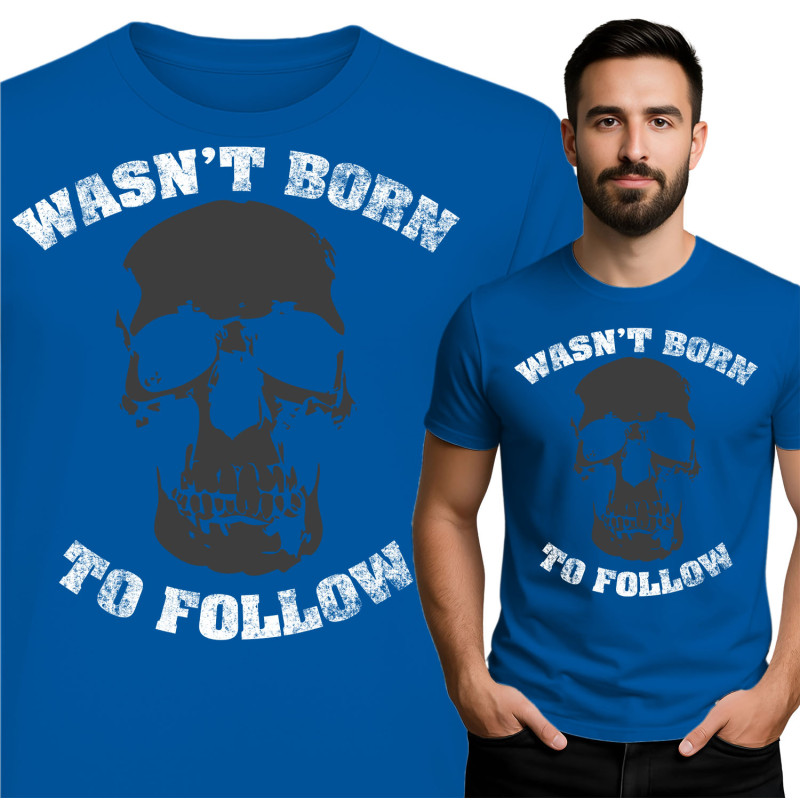 Skull Graphic T-shirt - Niet Geboren om te Volgen
