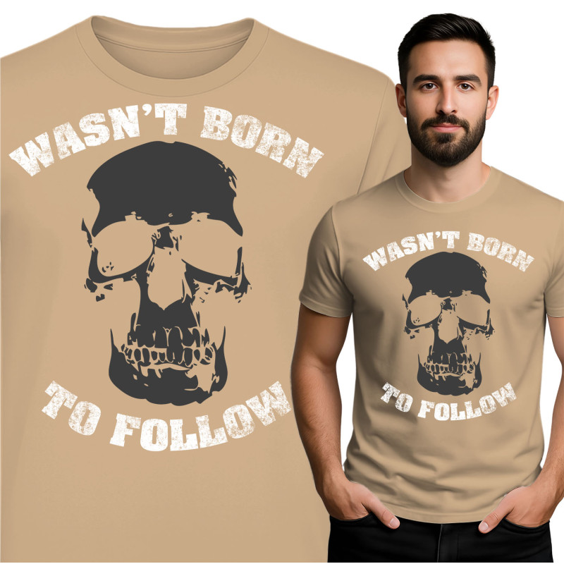 Skull Graphic Tee - Wasn't Born to Follow