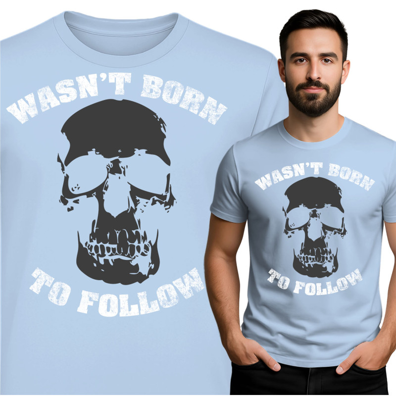 Skull Graphic T-shirt - Niet Geboren om te Volgen