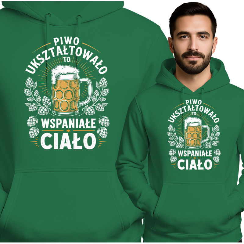 Bluza męska 'Piwo Ukształtowało To Wspaniałe Ciało'