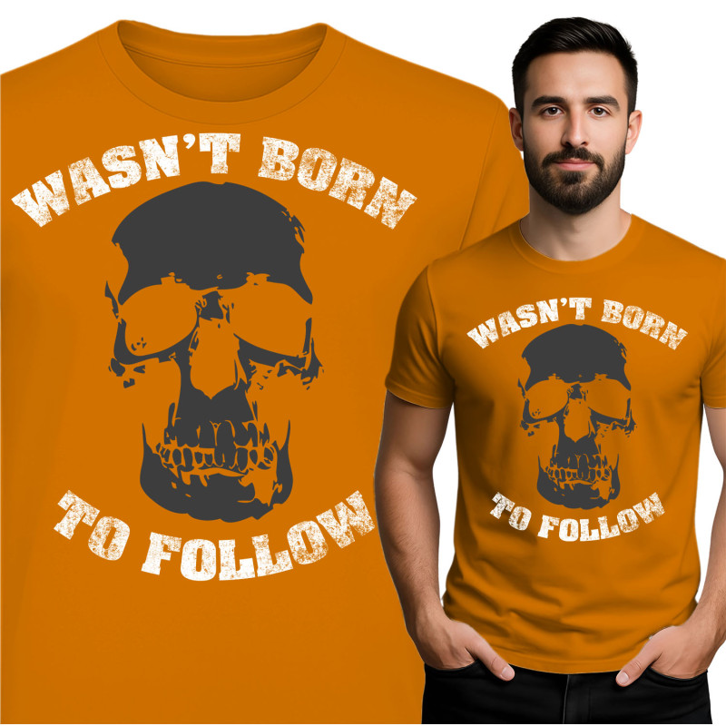 Skull Graphic T-shirt - Niet Geboren om te Volgen