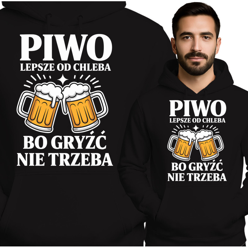 Bluza męska 'Piwo Lepsze od Chleba'
