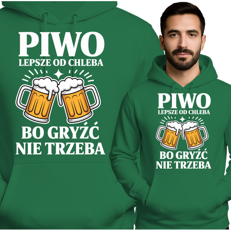 Bluza męska 'Piwo Lepsze od Chleba'