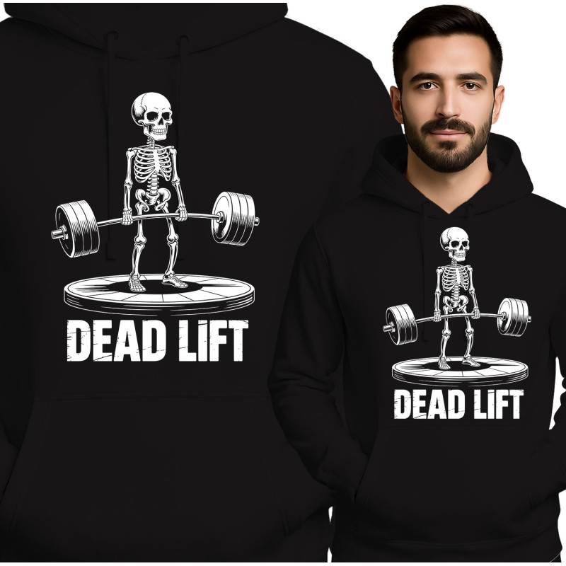 Bluza męska 'Dead Lift – Szkielet na Siłowni'