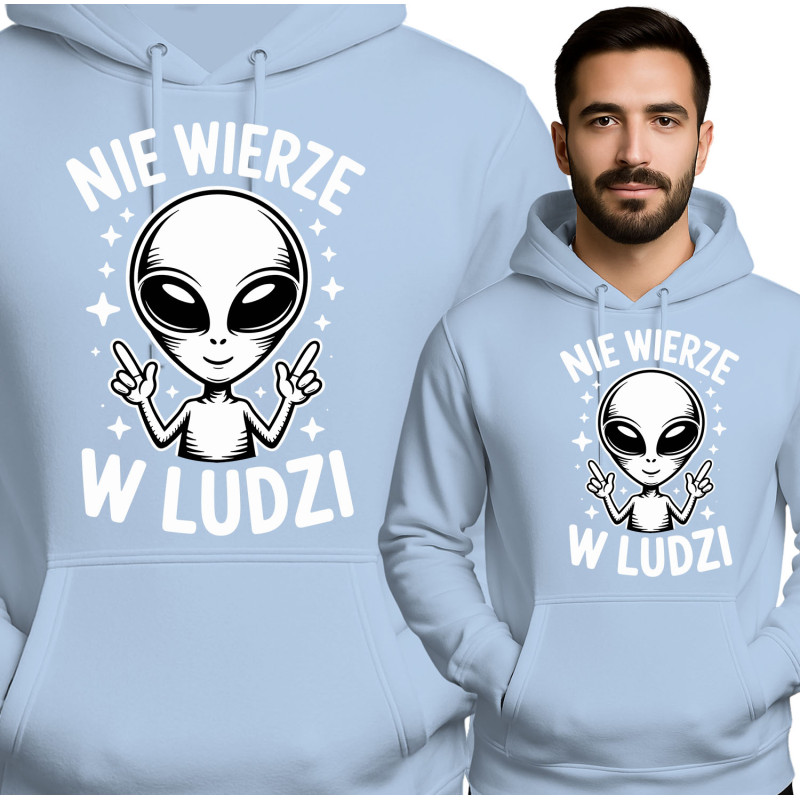 Alien Graphic Hoodie - Vertrouw Mensen Niet