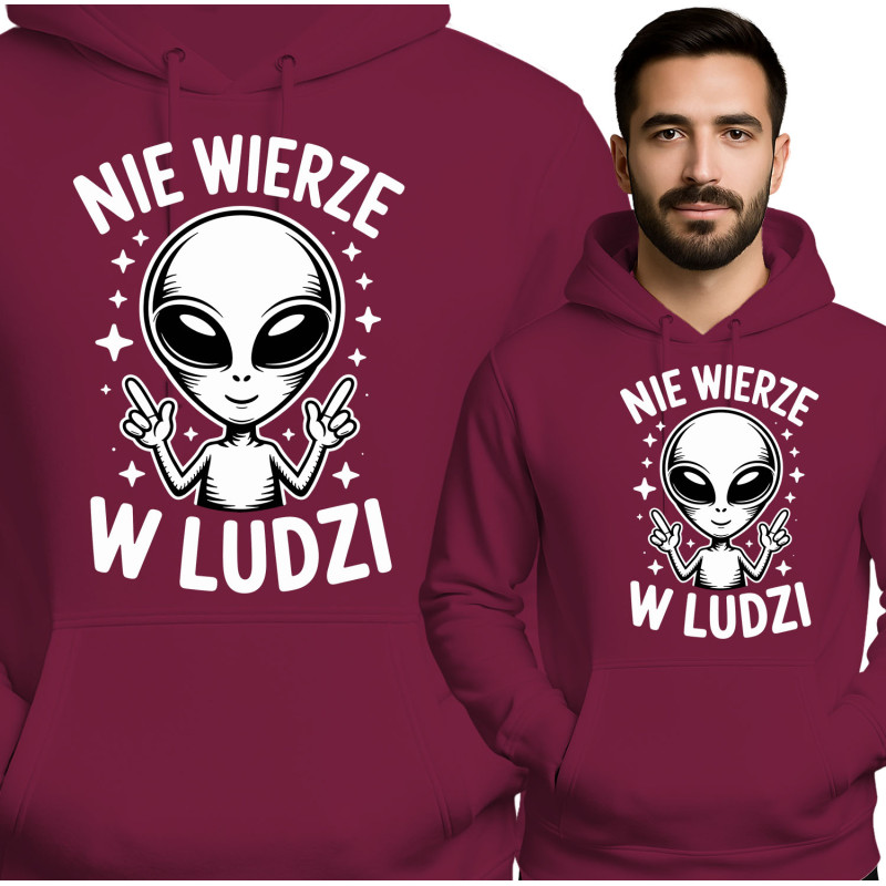 Alien Graphic Hoodie - Vertrouw Mensen Niet