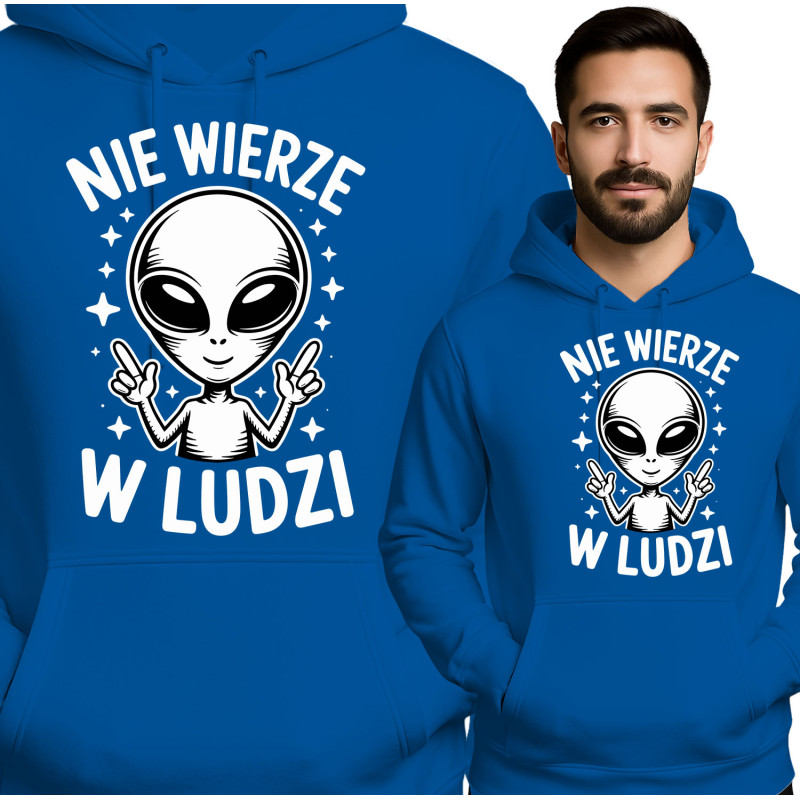 Alien Graphic Hoodie - Vertrouw Mensen Niet