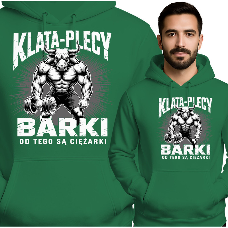 Bluza męska 'Klata-Plecy-Barki – Od Tego Są Ciężarki'
