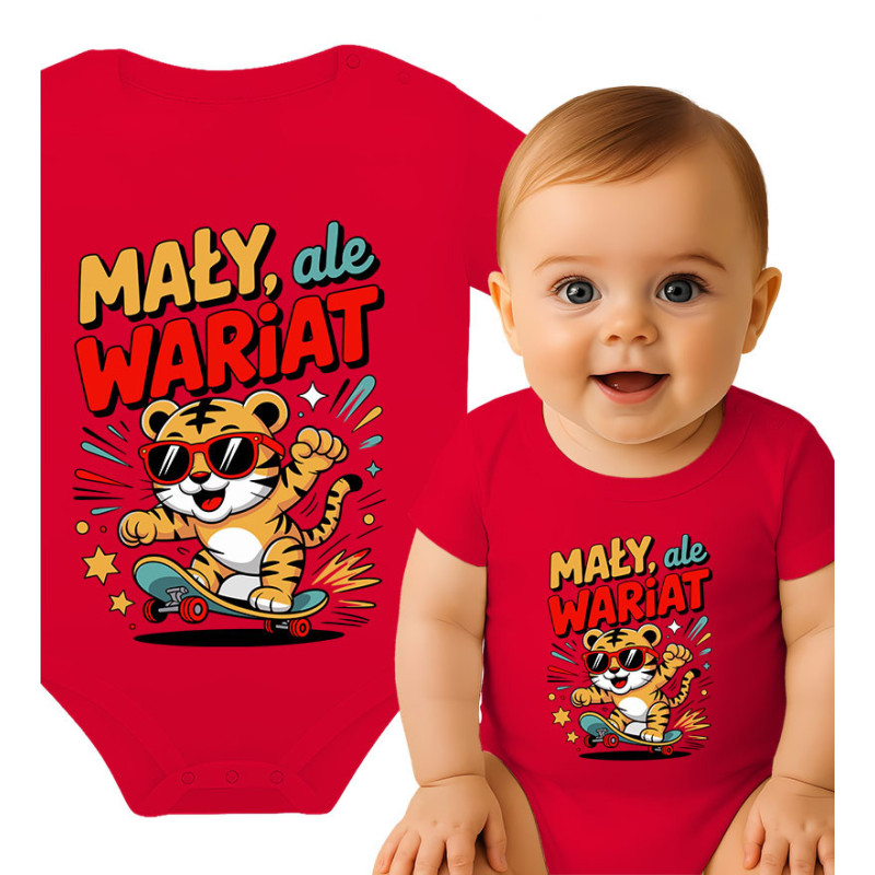 Coole Baby Romper - Skater Tijger Ontwerp