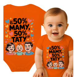 Schattige 50% Mamy, 50% Taty Baby Romper