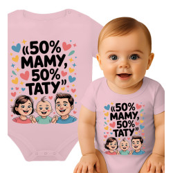 Schattige 50% Mamy, 50% Taty Baby Romper