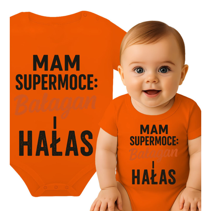 Body dziecęce 'Mam Supermoce: Bałagan i Hałas'