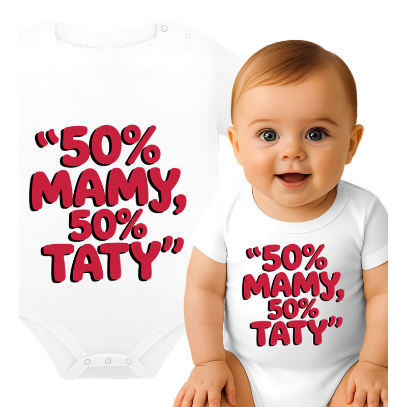 Body dziecęce '50% MAMY, 50% TATY'