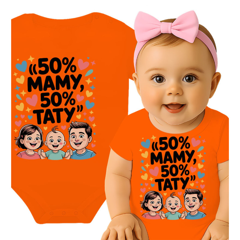 Schattige Baby Romper - 50% Mama, 50% Tati