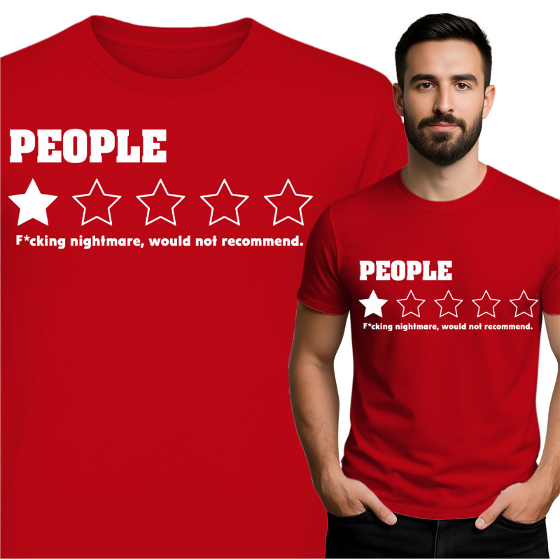 Unieke Grafische T-Shirt - Mensen Beoordeling