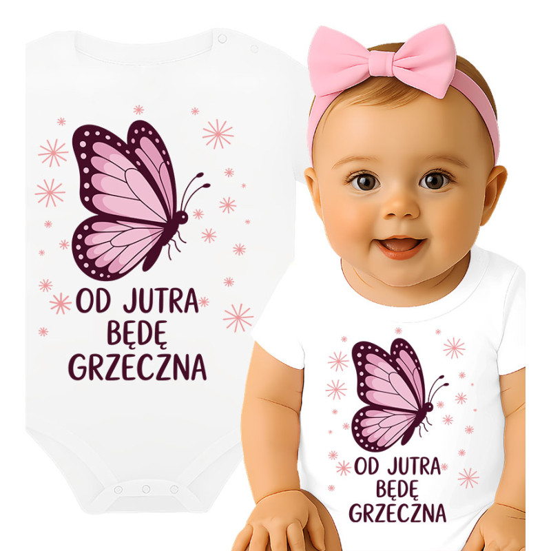 Body dziecęce 'OD JUTRA BĘDĘ GRZECZNA'