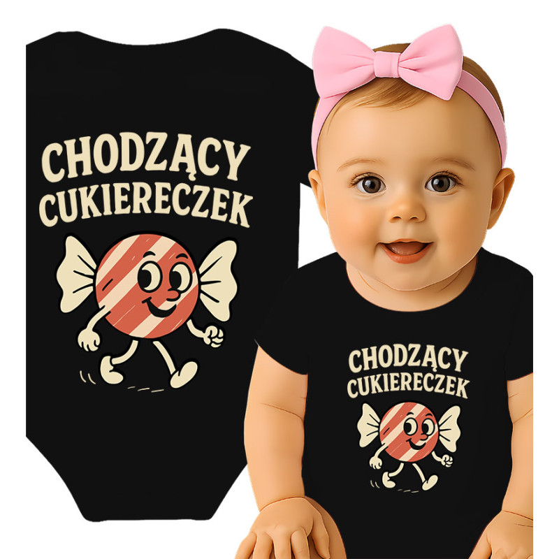 Schattige Baby Romper met Wandelende Snoep