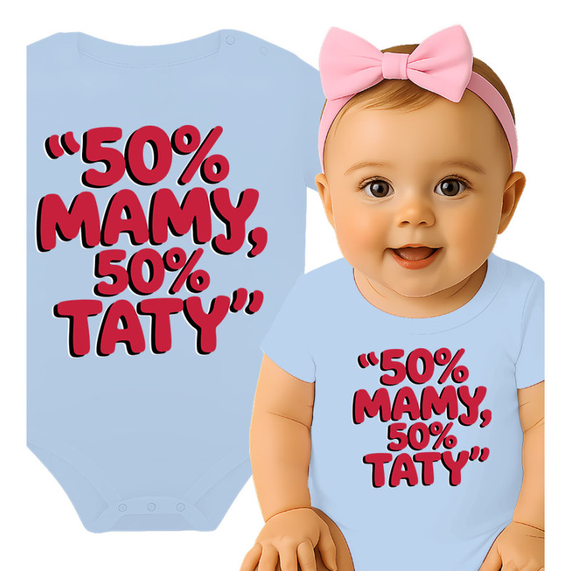 '50% MAMY, 50% TATY' Baby Romper