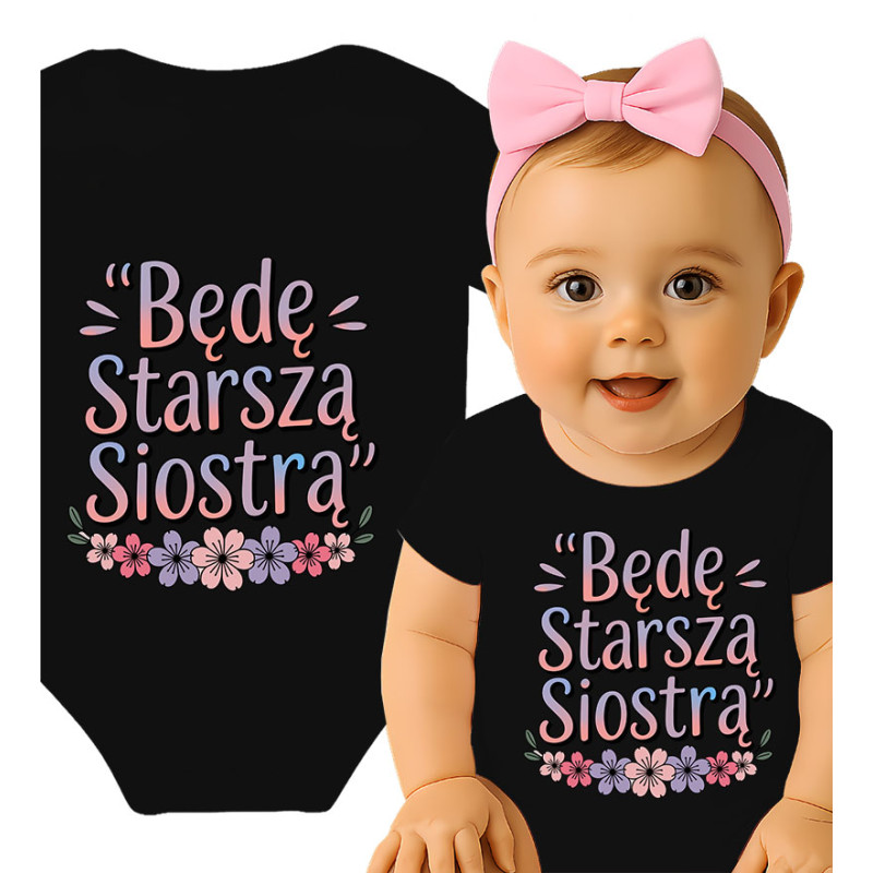 Schattige 'Będę Starszą Siostrą' Babybody