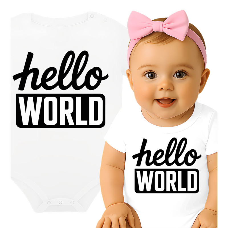 body dziecięce 'Hello World'