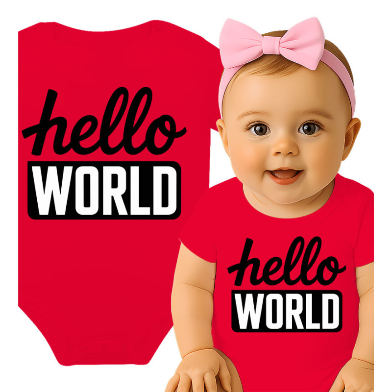 Hello World Baby Romper