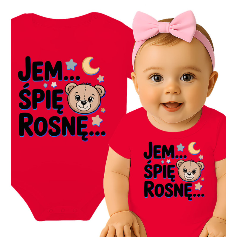 body dziecięce 'Jem… Śpię… Rosnę…'