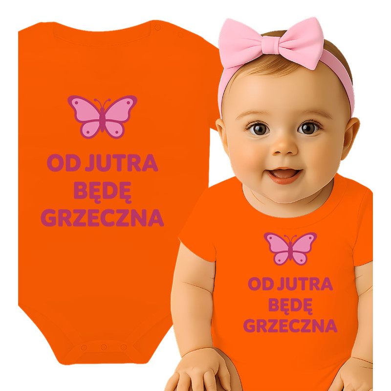 body dziecięce 'Od jutra będę grzeczna'