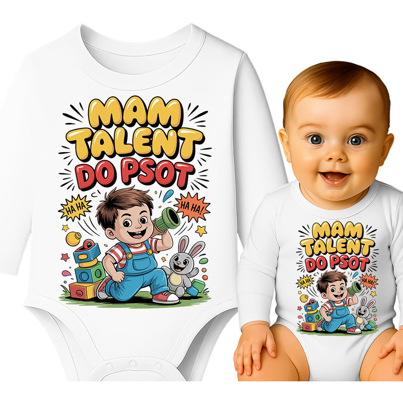 Body dziecęce 'Mam talent do psot'