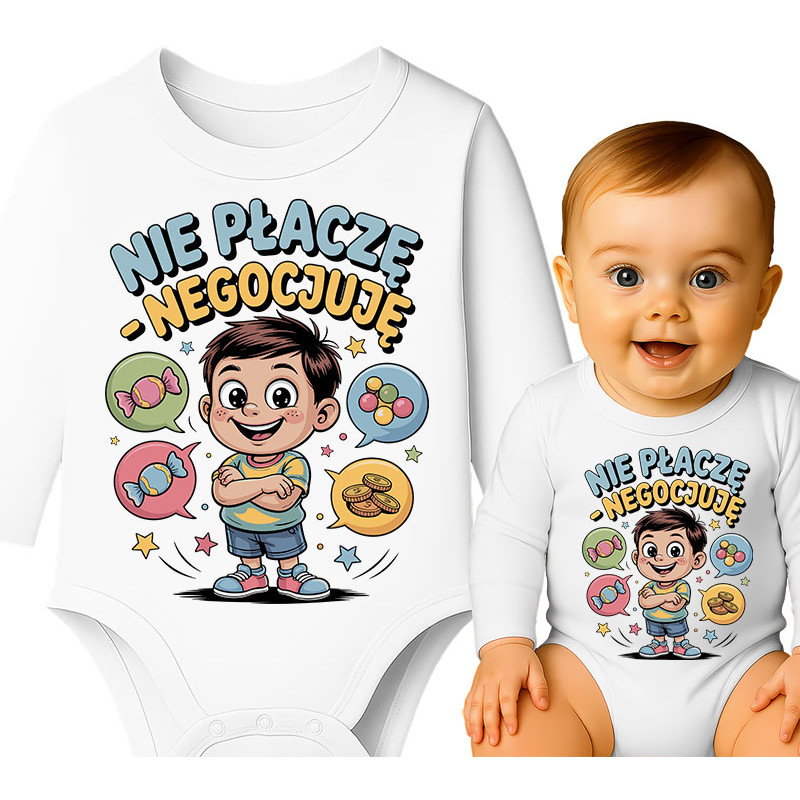 Schattige Babykleding - 'Huil Niet, Ik Onderhandel'