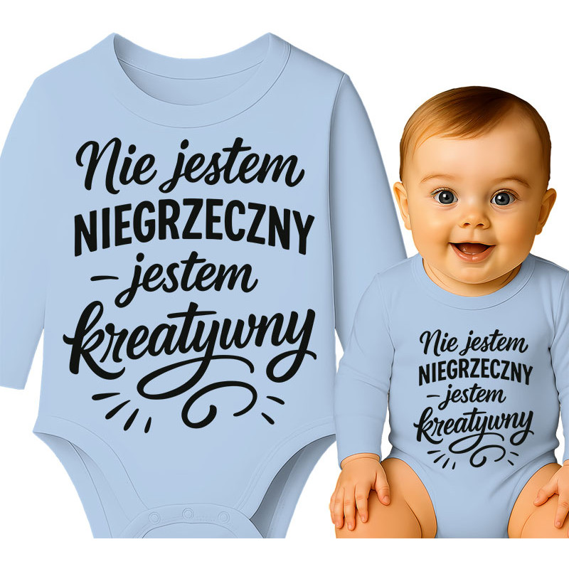 Body dziecęce 'Nie jestem niegrzeczny – jestem kreatywny'
