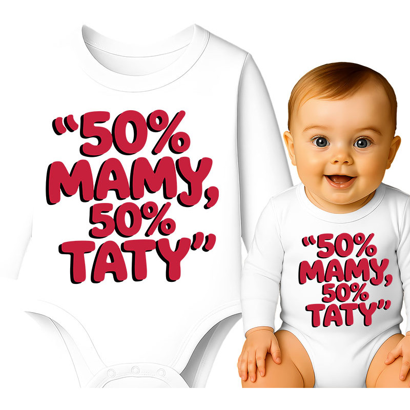 Body dziecęce '50% MAMY, 50% TATY'