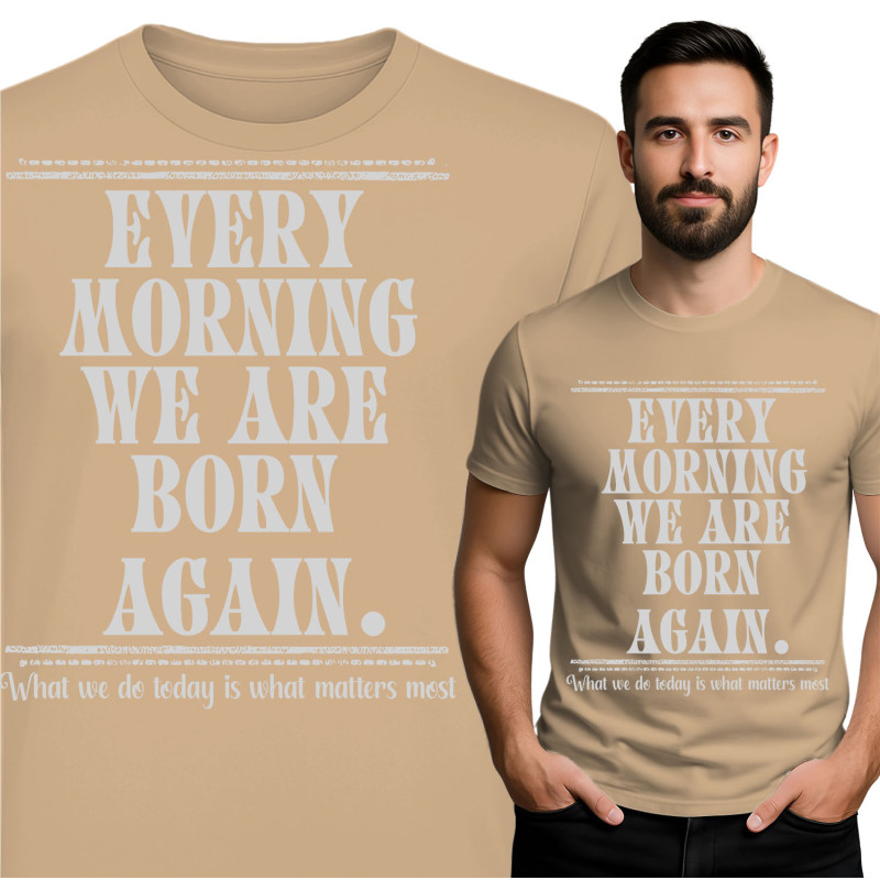 Inspirerende 'Opnieuw Geboren' T-Shirt