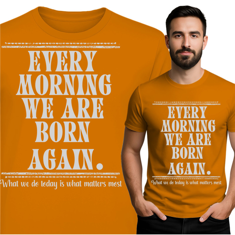 Inspirerende 'Opnieuw Geboren' T-Shirt