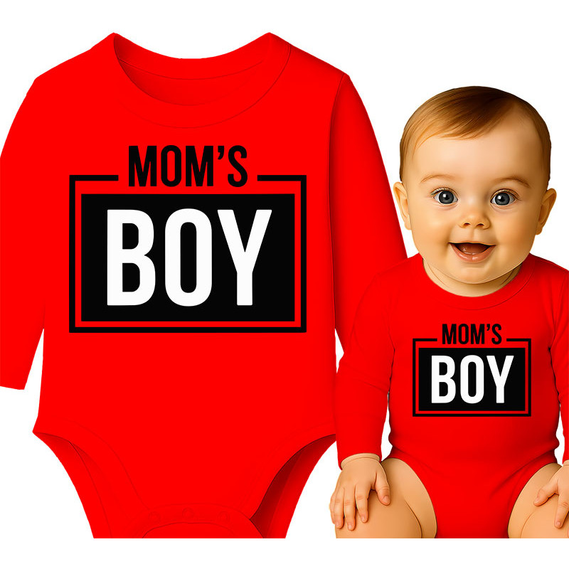 Mom's Boy Baby Romper