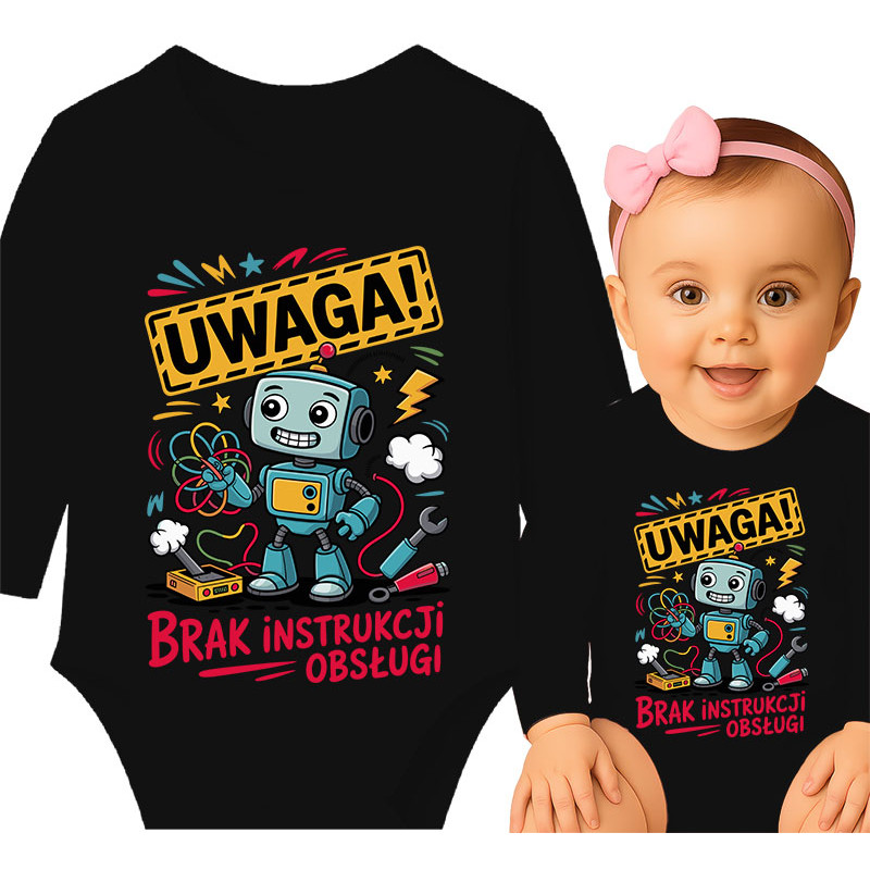 Schattige Baby Romper met Robot Print
