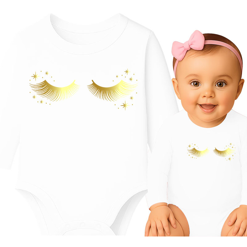 Schattige Baby Romper met Gouden Ontwerp