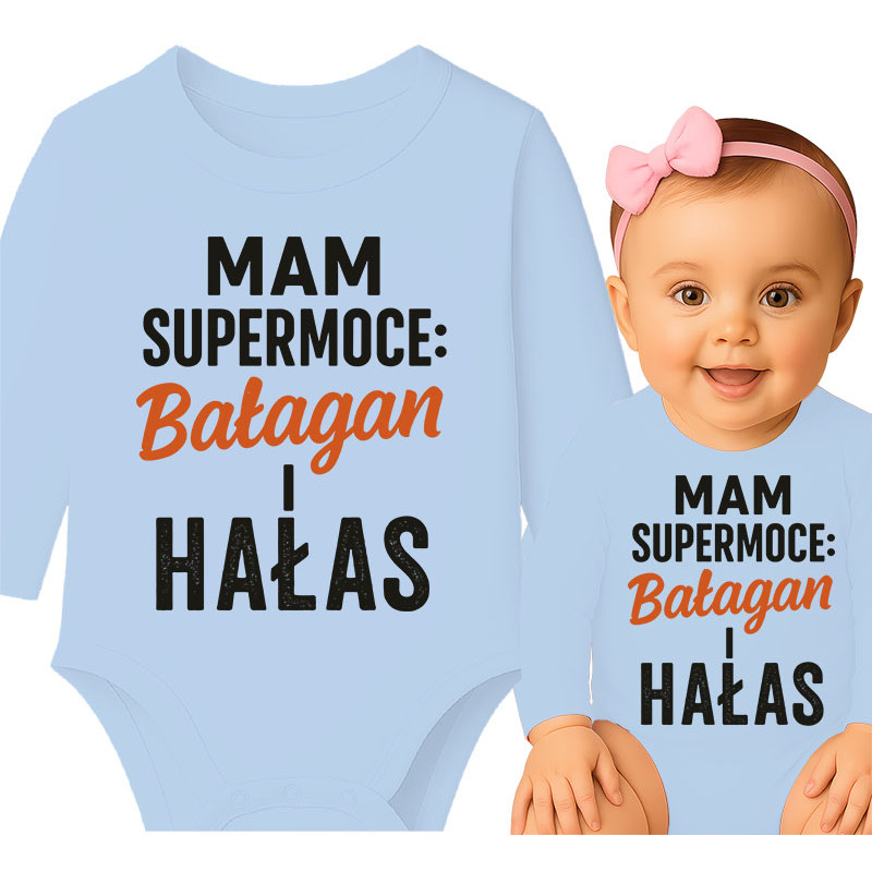 Body dziecęce 'Mam Supermoce: Bałagan i Hałas'