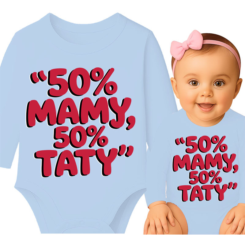 Schattige Babysuit - '50% MAMY, 50% TATY'