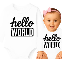 body dziecięce 'Hello World'