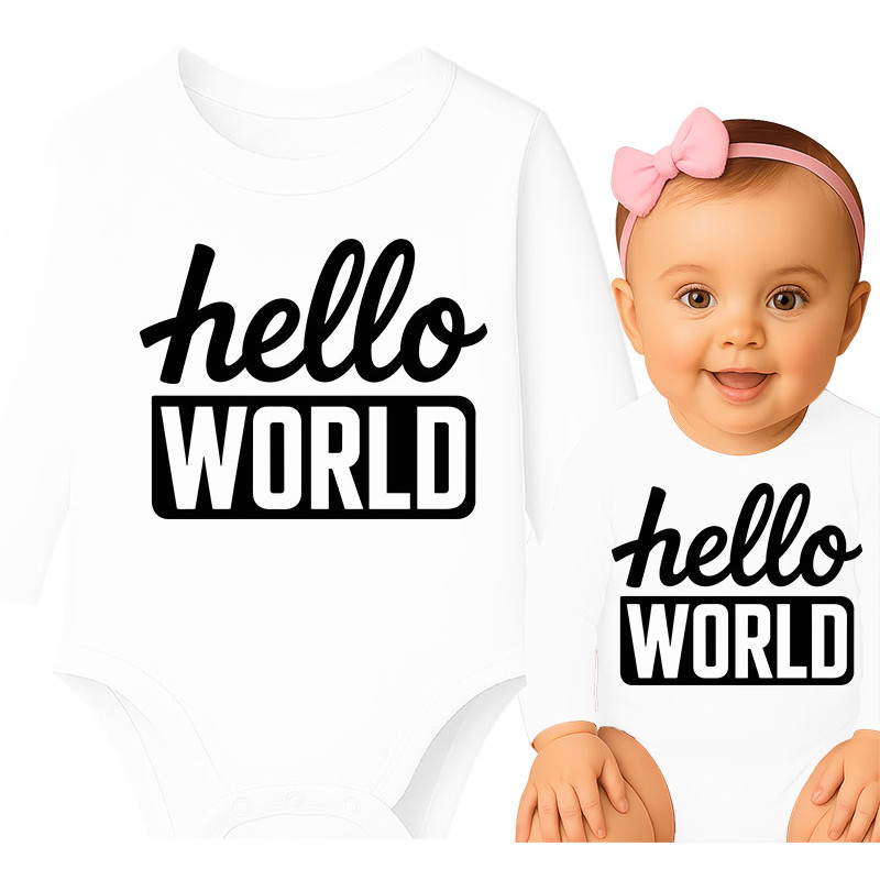 body dziecięce 'Hello World'