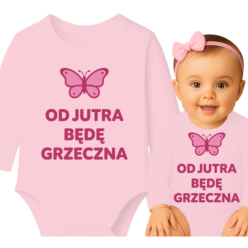 body dziecięce 'Od jutra będę grzeczna'