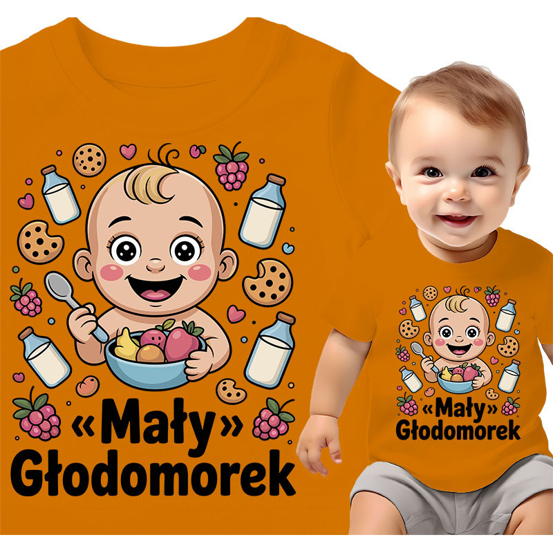 Koszulka dla dzieci 0-2 lata 'Mały Głodomorek'