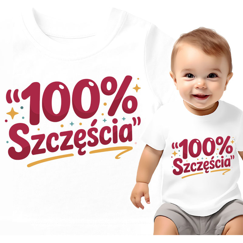 100% Happiness Baby T-Shirt